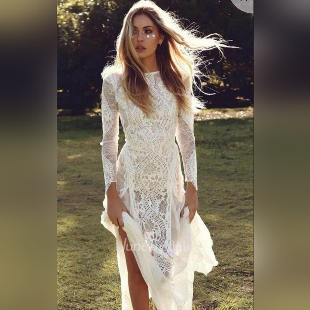 Elegant White Lace Dress
